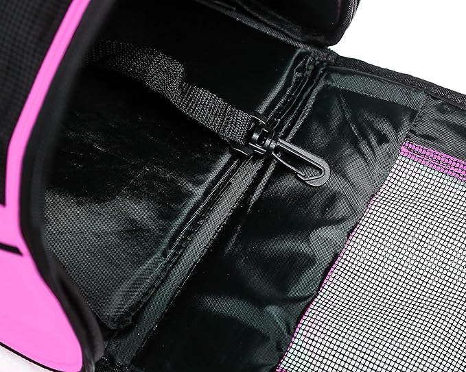Pawer 18” x 10” x 10”Soft-Sided Foldable Airline Approved Pet Carrier for Cat, Puppy and Small Dog, Washable 600D Oxford Fabric, with Handle and Strap for Carry, Multiple Colors Available