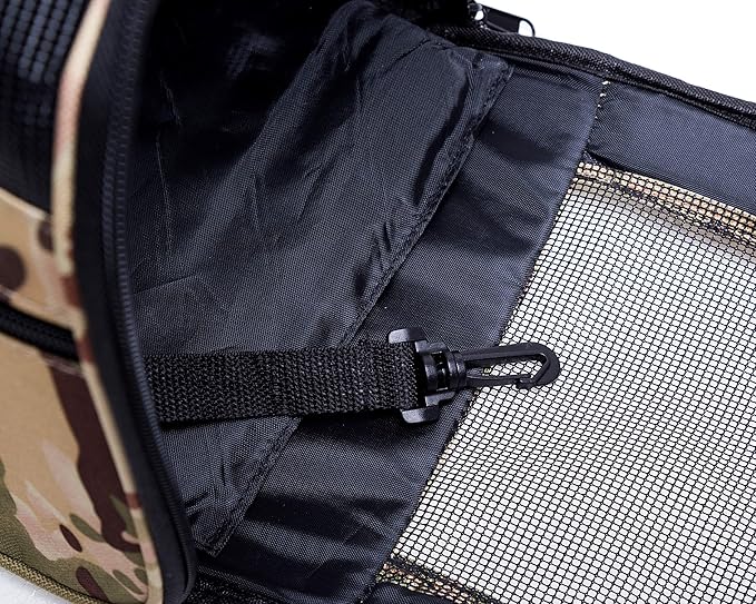 Pawer 18” x 10” x 10”Soft-Sided Foldable Airline Approved Pet Carrier for Cat, Puppy and Small Dog, Washable 600D Oxford Fabric, with Handle and Strap for Carry, Multiple Colors Available