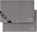 GORILLA GRIP Cat Litter Box Mat, 35x23 2 Pack, Water Resistant, US Designed Kitty Litter Trapping Mats, Easy to Clean Scatter Control, Less Mess and Clean Floors, Kitten Supplies for Indoor Cats, Grey