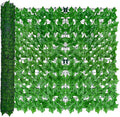 Artificial Ivy Privacy Fence Wall Screen,40X120 in UV-Anti Faux Greenery Backdrop Ivy Vine Leaf Hedges Fence Panels for Patio, Balcony, Garden, Backyard Indoor Outdoor Light Green Wall Decor
