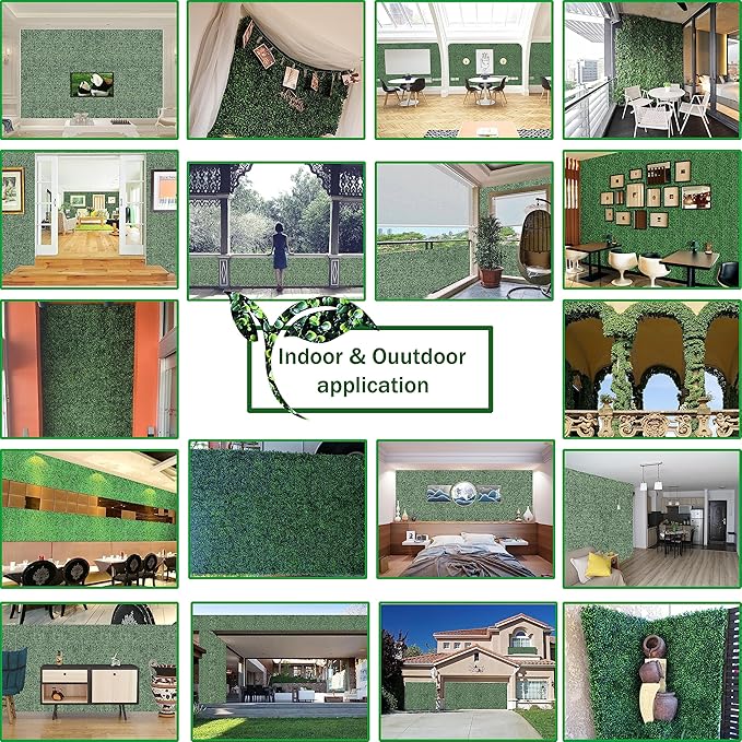 Artificial Ivy Privacy Fence Wall Screen: 72 X144 in (72 sqft) UV-Anti Faux Boxwood Roll Panels Greenery Backdrop Ivy Vine Leaf Hedges Fence Panels for Indoor Outdoor Green Wall Decor