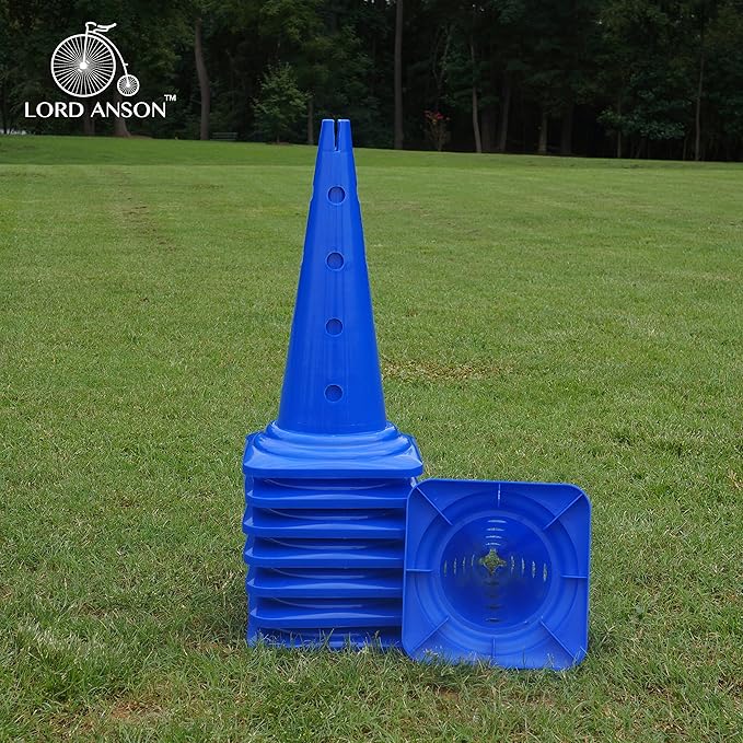 Dog Agility Hurdle Cone Set - Canine Training Set - Obedience, Rehabilitation - 16 Cones and 8 Rods