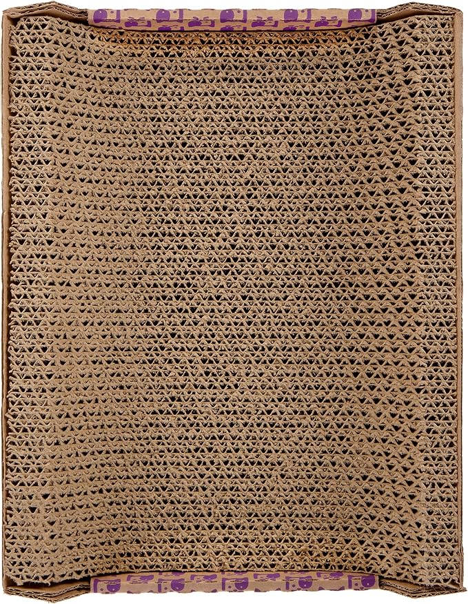 SmartyKat Super Scratcher Chaise Corrugated Cat Scratcher,Catnip Infusion Technology - Brown,One Size,(Pack of 6)