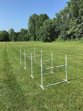 Dog Agility Travel Jump Set 4 Bar Jumps Total with Adjustable Jump bar and Dog Agility Jump Cups