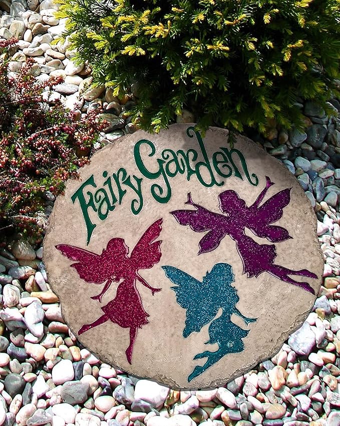 Spoontiques - Garden Décor - Nana's Garden Stepping Stone - Decorative Stone for Garden - Resin